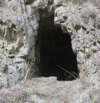 Abandoned mine entrance off Oh-My-God Road