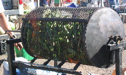 roasting green chili peppers Golden Colorado