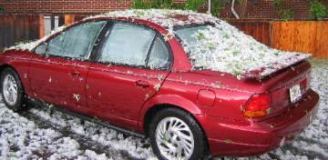 Our Saturn covered with hail & debris