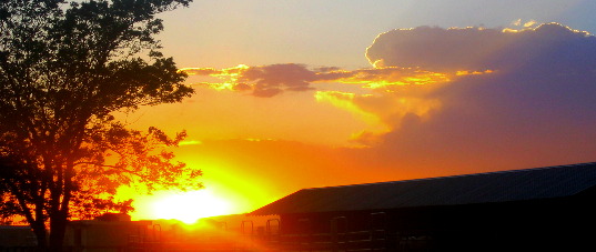 Sunset from Pueblo West Campground in Pueblo, Colorado