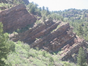 Sedimentary Rock formation east of Salida, Colorado