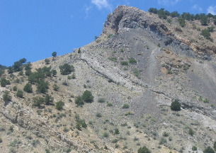 Sedimentary Rock formation east of Salida, Colorado