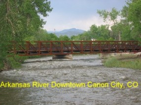 Bridge across Arkansas River in Downtown Canon City