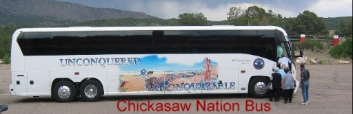 Chickasaw Nation Tour Bus at Royal Gorge