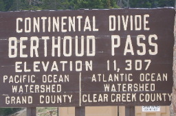 Berthoud Pass on the Continental Divide at 11,307 feet