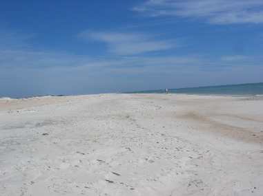 Beach scene from St George Island on the Gulf of Mexico side