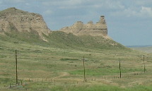 Sandstone bluffs south of Gering, Nebraska