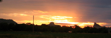 Sunset over Mitchell Pass from our RV-Park in Gering, Nebraska