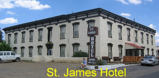 The St. James Hotel built in 1880 in Cimarron, New Mexico