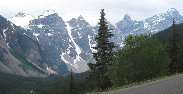 Canadian Rockies Continental Divide & talus slopes