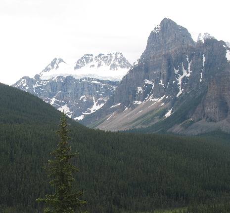 Canadian Rockies Continental Divide & talus slopes