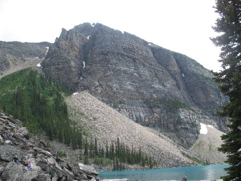 Moraine Lake in the Canadian Rockies  Talus Slopes