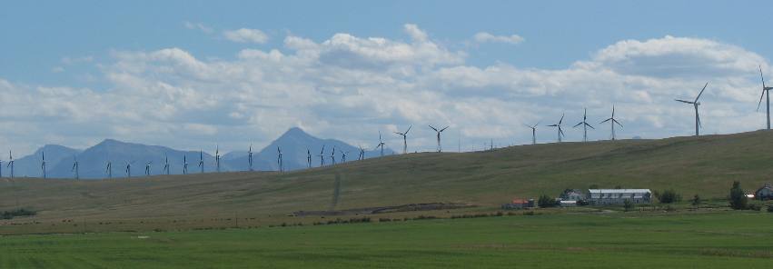 Wind generators near Crowsnest Pass