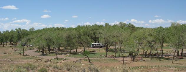 Free Cottonwood Campground at Canyon de Chelly