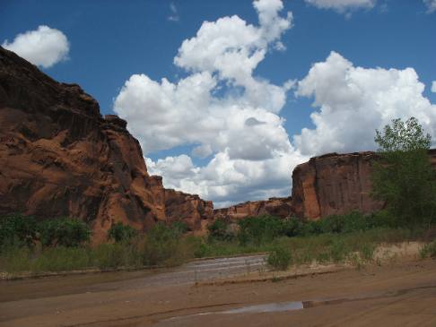 Sandstone walls of Canyon de Chelly