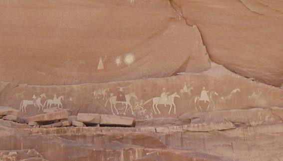 Ancient Navajo artwork of Canyon de Chelly