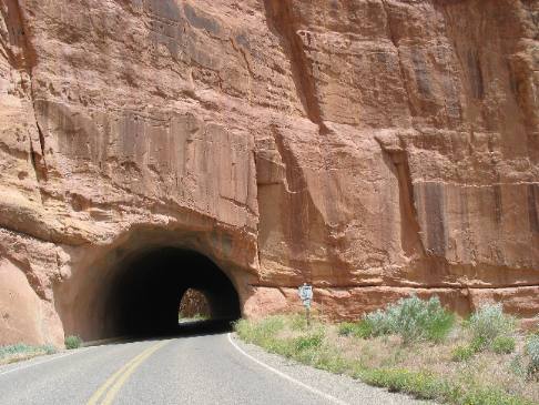Tunnel Wingate Sandstone Colorado National monument