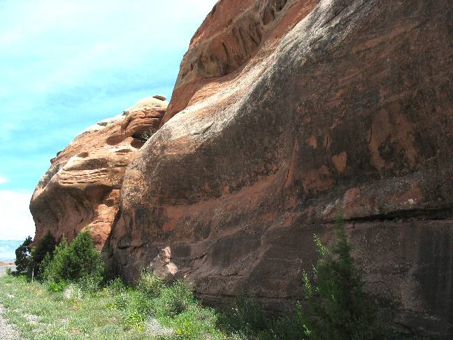 Wingate Sandstone with a tip of Kayenta formation