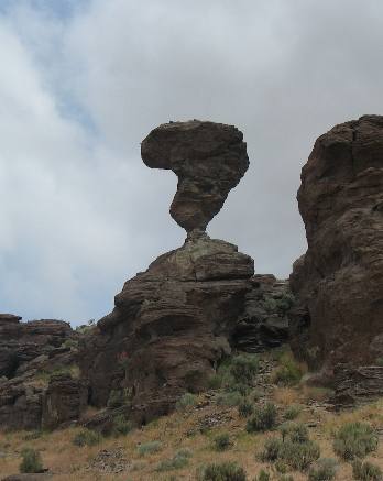 Balanced Rock located south of Buhl, Idaho