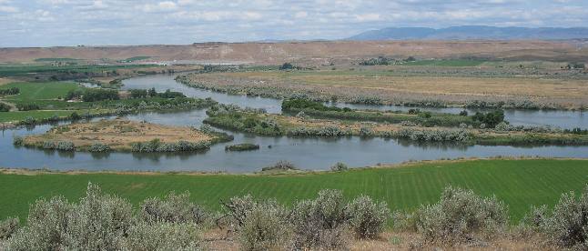 Three Island Crossing in the Snake River Valley of southern Idaho