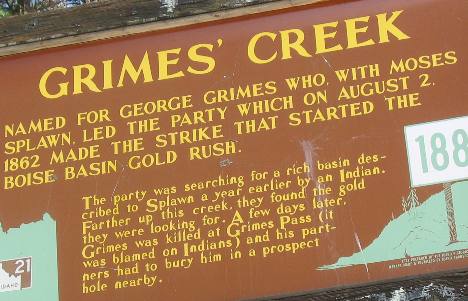 Grimes' Creek & George Grimes: Idaho City and the Ponderosa Pine Scenic Byway