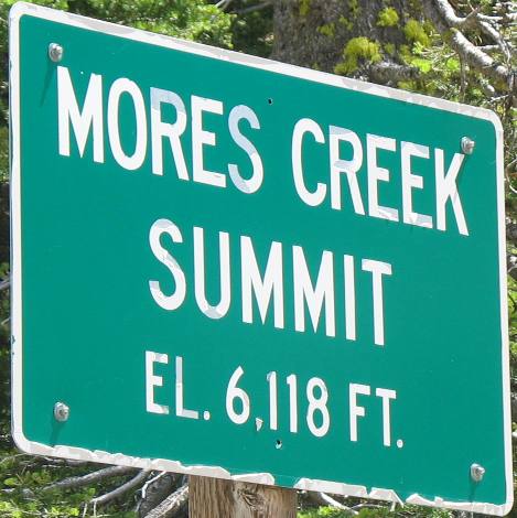 Mores Creek Summit on Ponderosa Pine Scenic Byway in Idaho