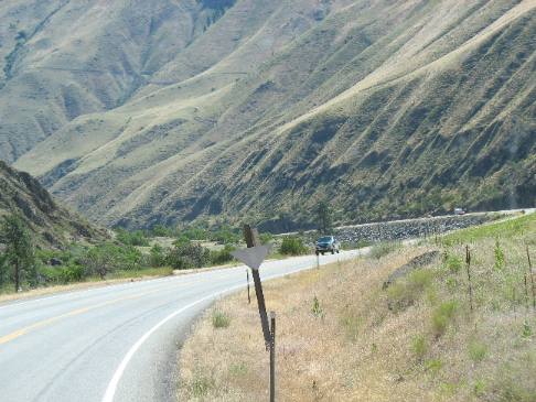 US-95 between Riggins and White Bird in Western Idaho as it follows the Salmon River
