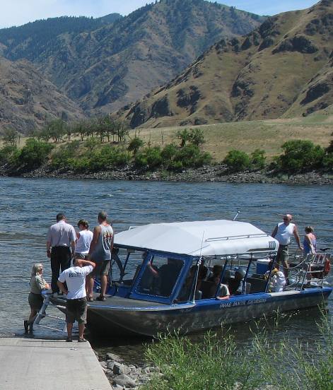 Pittsburgh Landing on the Snake River in Hells Canyon looking across the Snake River into Oregon