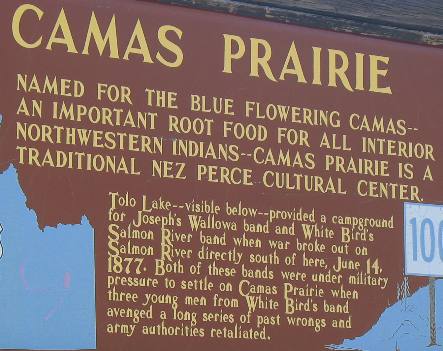 Camas Prairie Kiosk with history information
