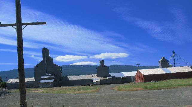 Grain elevators and storage facilities come in all shapes and sizes on the Camas Prairie