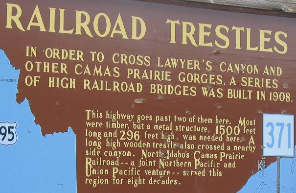 Railroad Trestles across Lawyer's Canyon on the Camas Prairie