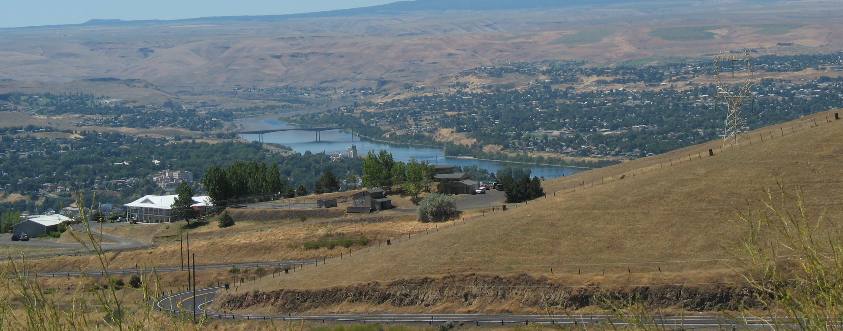 Clearwater River as viewed from the Spiral Highway on Lewiston Hill