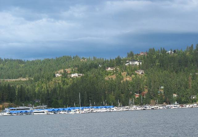 View from Osprey cruise boat on Coeur d'alene Lake
