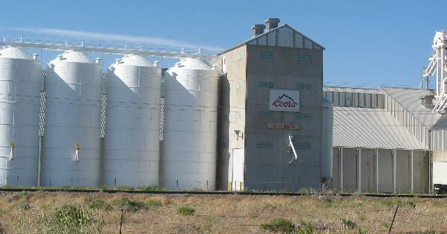 Coors Grain silo's in Southern Idaho west of Burley