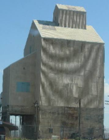 Antique Grain elevator is south east Idaho