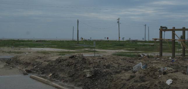 Holly Beach, Louisiana destroyed by Hurricane Rita