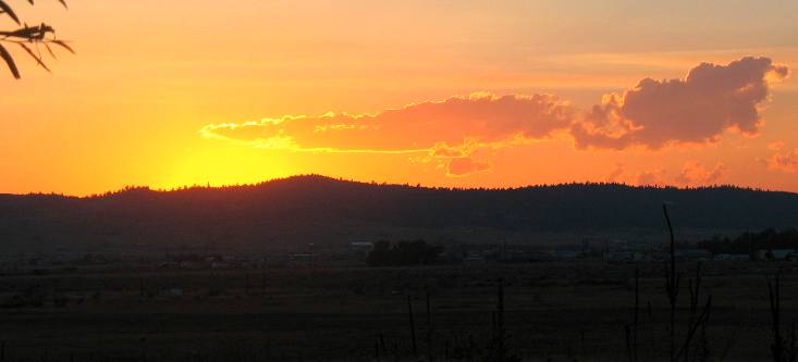 Sunset from Lincoln Road RV-Park Helena, Montana