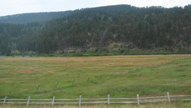 Ranch land bordering the Madison River in Montana
