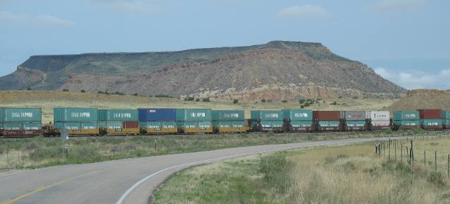 Rail Road along New Mexico's State Road-6 west of Los Lunas