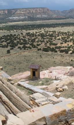 Outhouse at Sky City Pueblo of Acoma