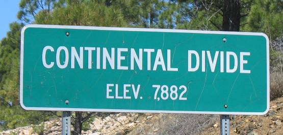 Continental Divide south of Grants New Mexico