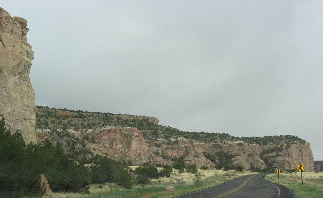 Sandstone cliff on eastern side of El Malpias National Monument