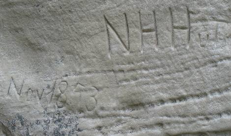 Inscriptions on rock face at El Morro National Monument