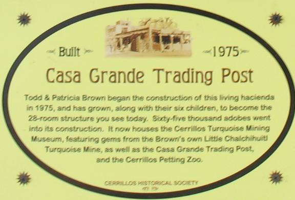 Casa Grande Trading Post Cerrillos, New Mexico