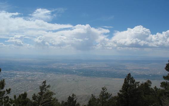 Rio Grande Valley and Mt Taylor as seen from Sandia Peak