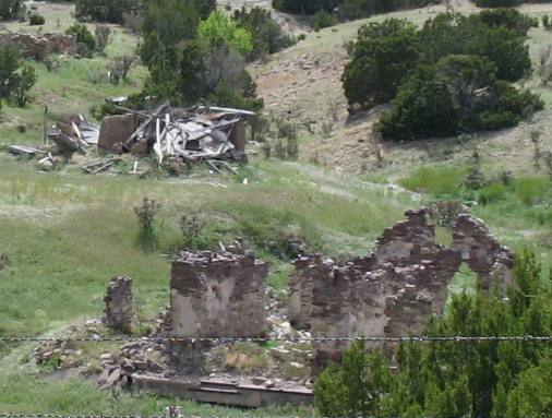 Old miners cabins in Golden, New Mexico