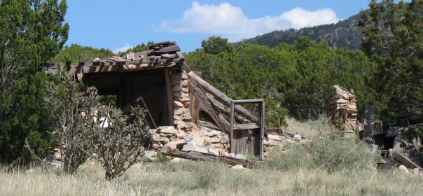 Old mining camp in Golden, New Mexico