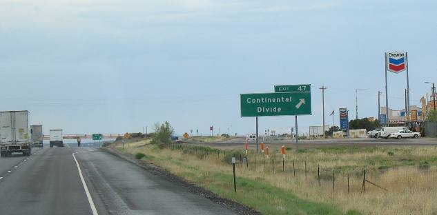Continental Divide on I-40 west of Grants