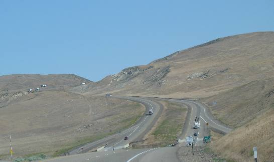 Desert scene on I-84 in eastern Oregon