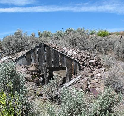 Abandoned gold mine on Flagstaff Hill near Baker City, Oregon